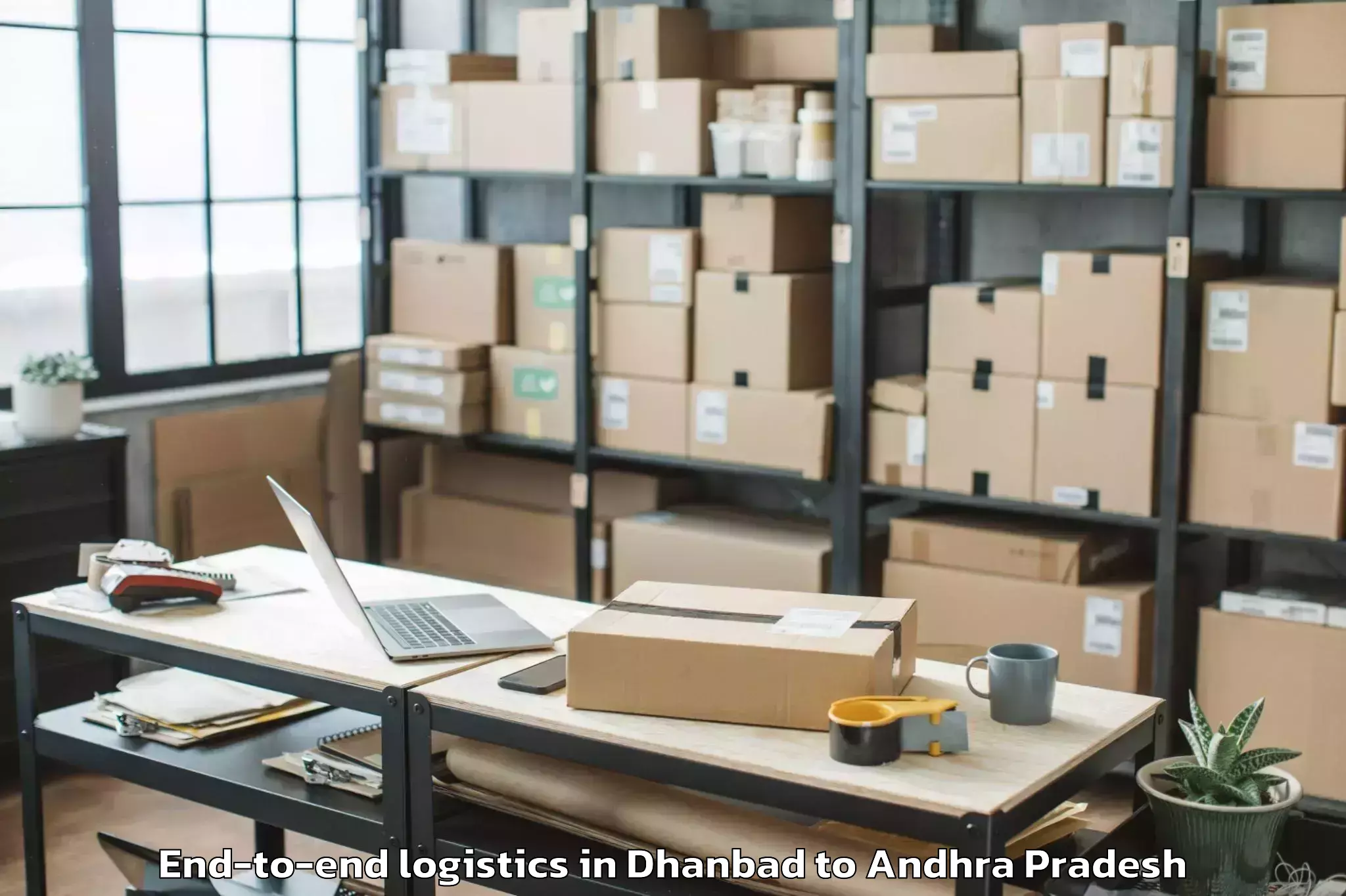 Trusted Dhanbad to Nidamanur End To End Logistics